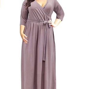 Plus Dusty Purple Maxi Dress